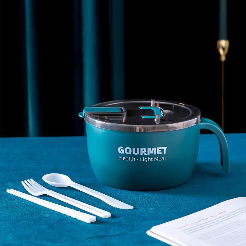 Портативная миска из нержавеющей стали 304 для лапши быстрого приготовления и обеда