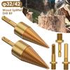 High Efficient Wood Splitter Drill Bits 42/32mm Solid Easy Log Splitting Drill Bit Wearproof Versatile Wood Chopping for Camping