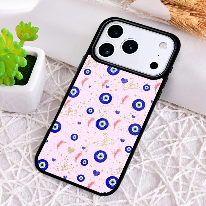 Blue Evil Eye Phone Case for iPhone 17 Air 16 15 11 12 14 13 Pro Max Shockproof Cover