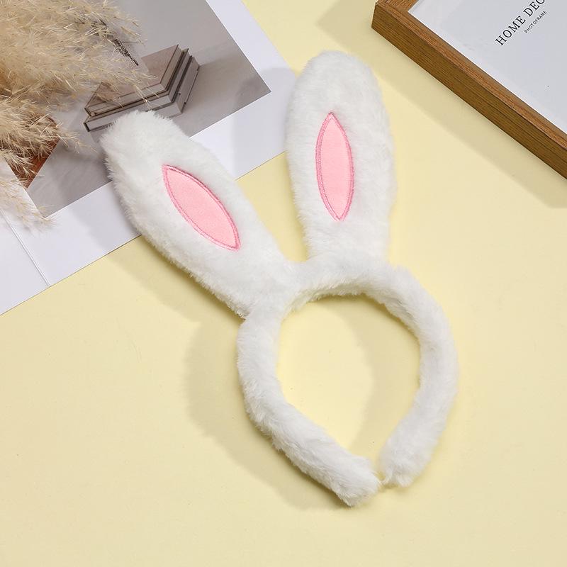 Korean Cute Plush Bunny Ears Headband for Kids' Party & Easter