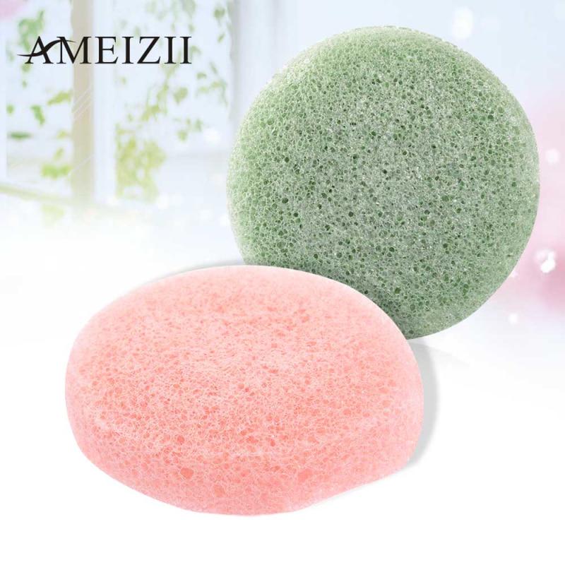 1PCS 6 Natural Colors Konjac Sponge Cosmetic Puff Sponge Face Cleaning Wash Care Powder Makeup Tools