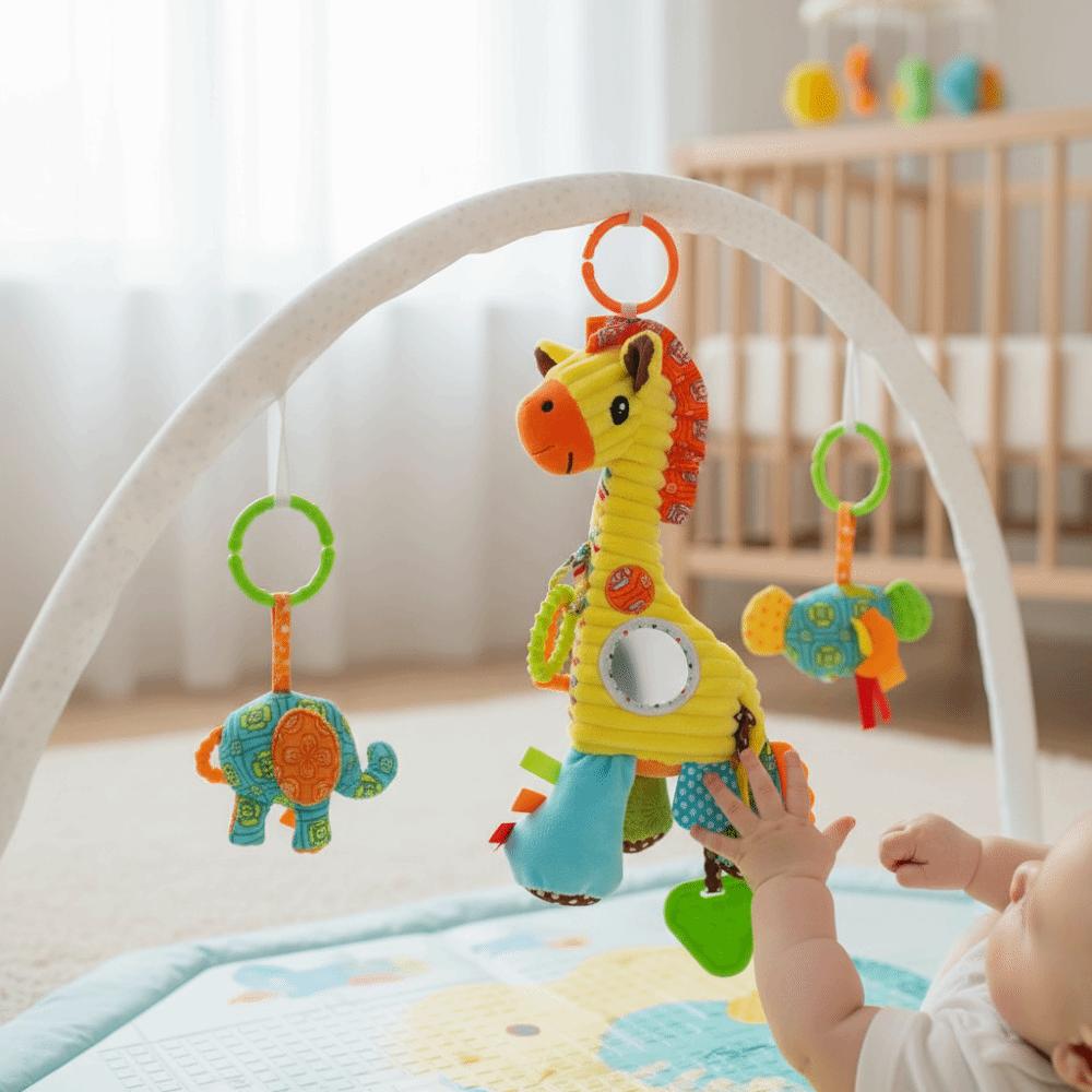 Soft Plush Plush Infant Rattles Handle Grip Baby Development Toys Stroller Mobile Toys  Infant Crib