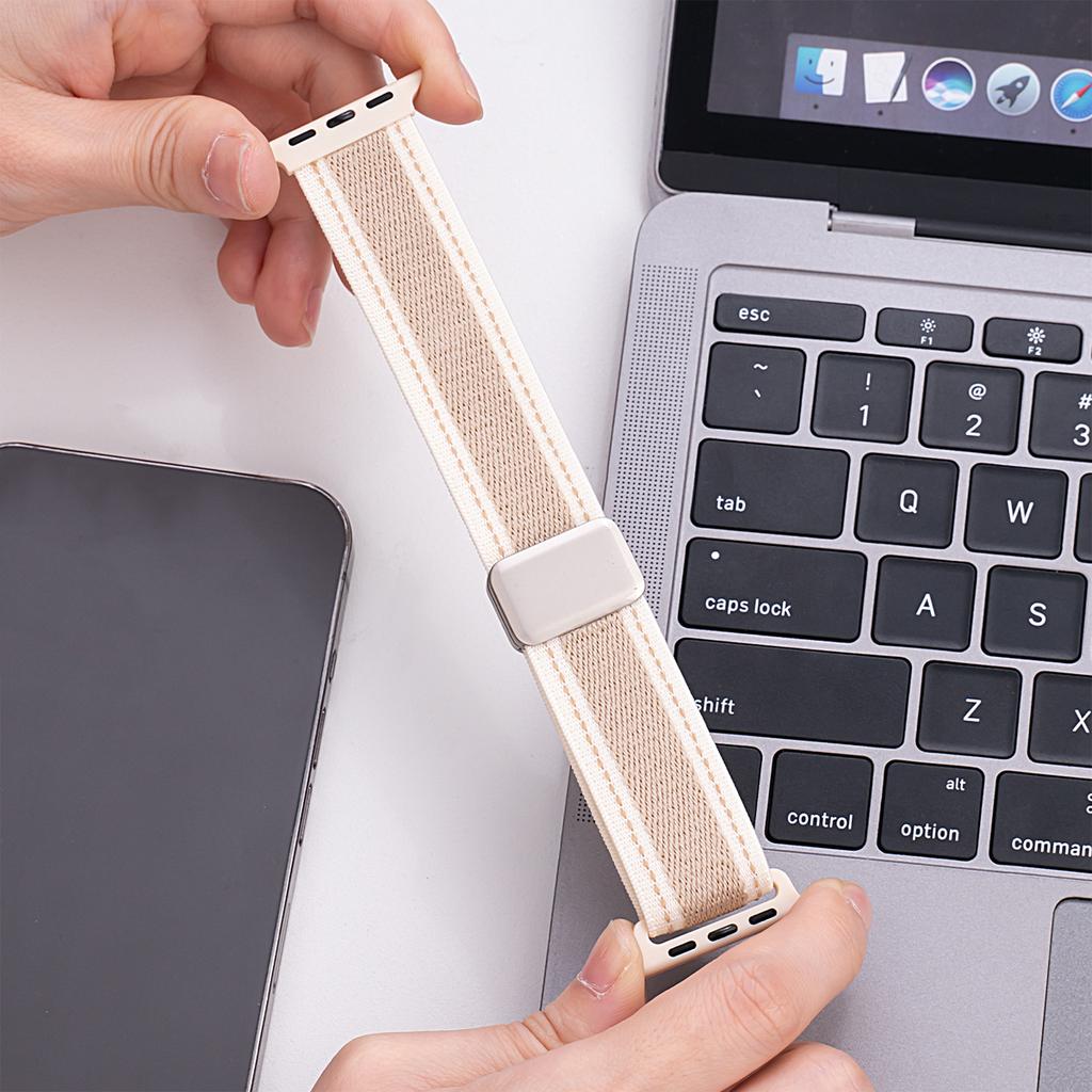 Innovative Magnetic Strap for Apple Watch S10 9 8 7 6 SE Color Nylon Watch Accessories Band for Iwatch 38 40 41 42 44 45 46 49mm