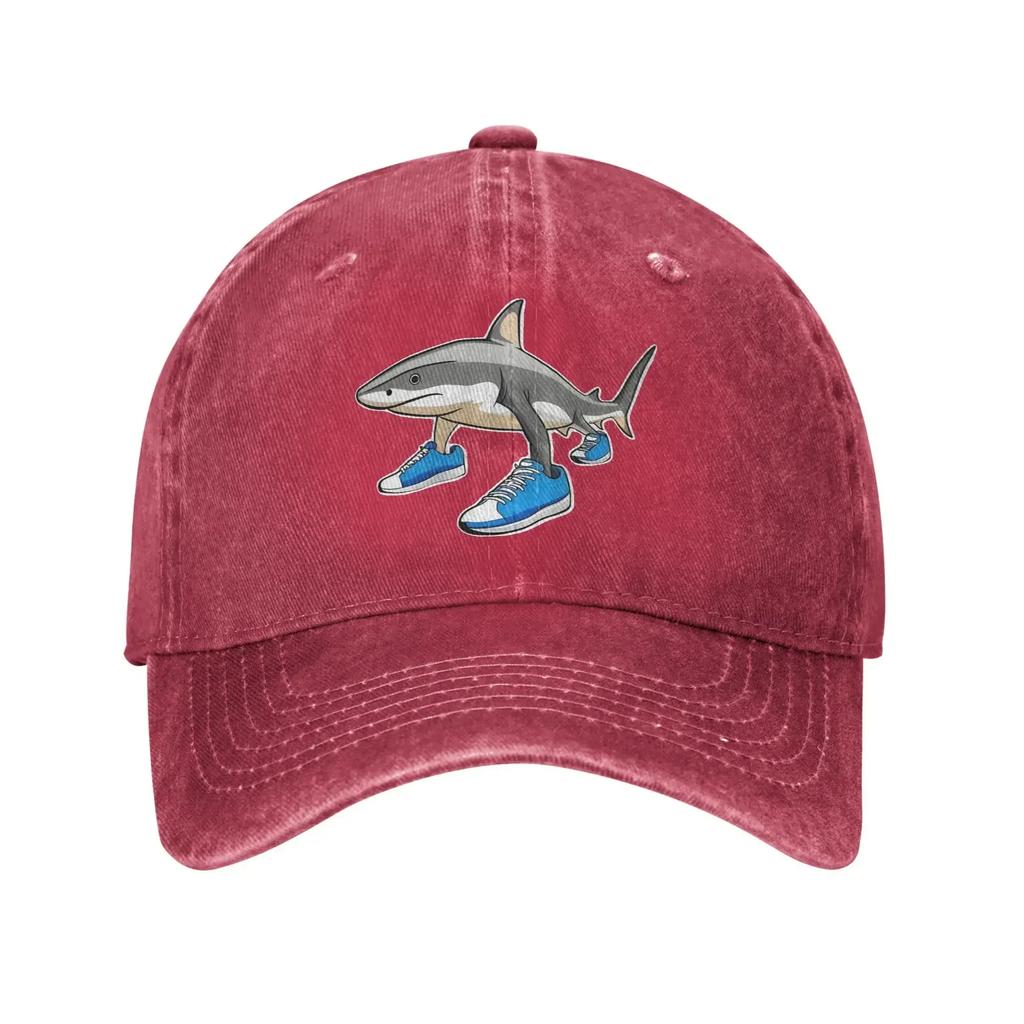 Vintage Tralalero Tralala Italian Brainrot Meme Baseball Caps for Men Women Distressed Denim Sun Cap Adjustable Caps Hat