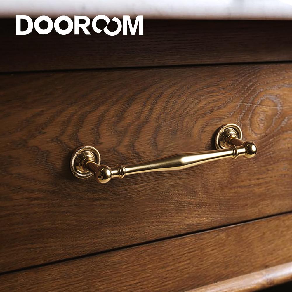 Dooroom Brass Furniture Handles Antique Brass Retro Style Cupboard Wardrobe Dresser Shoe Box Drawer Cabinet Pulls