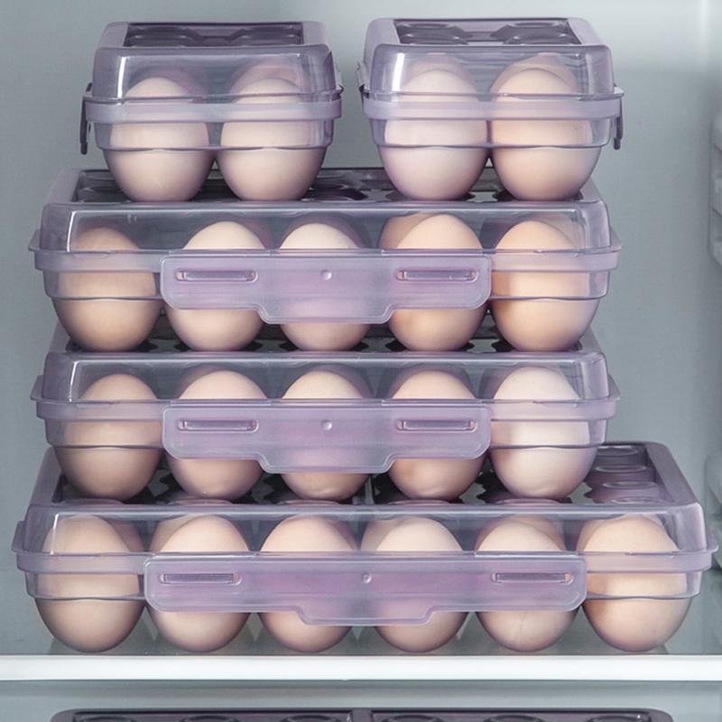 Clear Eggs Holder For Kitchen Storage Clear Plastic Container Organizers With Easy Cleaning Design Kitchen Eggs Tray