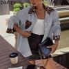 Women's Fashion Casual Spring Autumn Leopard Print Long Sleeve POLO Neck Blouses & Shirts