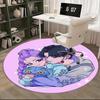 1 szt. Okrągły dywan inspirowany anime - Idealny pod krzesła biurowe