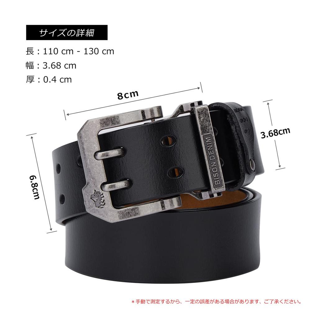 Genuine Leather Plus Casual Leather Jeans Work Adjustable Comes with Presentation Day Gift [BISON DENIM] Men's Belt, Sizes, Belt, Belt, Belt, Length,