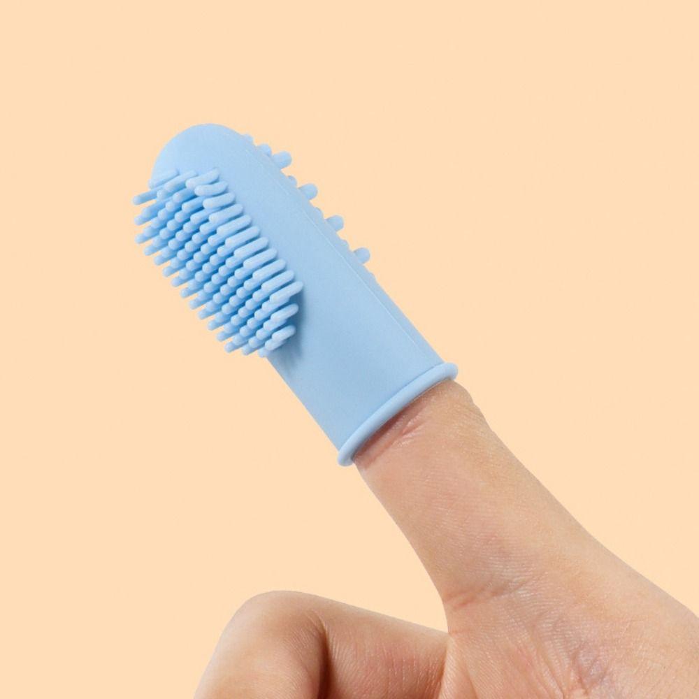 Bite Resistant Pet Finger Toothbrush Silicone Cats Mouth Cleaner  Remove Bad Breath