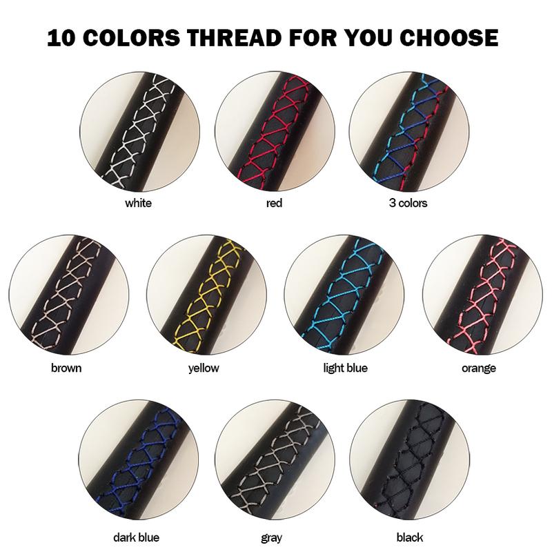 CARDAK DIY Hand-stitched Black Artificial Leather Car Steering Wheel Cover for Mercedes Benz Viano W639 2006-2011 Vito 2010-2015