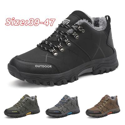 Scarpe invernali in cotone Stivali da neve Scarpe sportive da uomo Stivali Martin da donna Scarpe da trekking super calde Scarpe da ginnastica pelose calde in velluto peluche Scarpe da trekking impermeabili