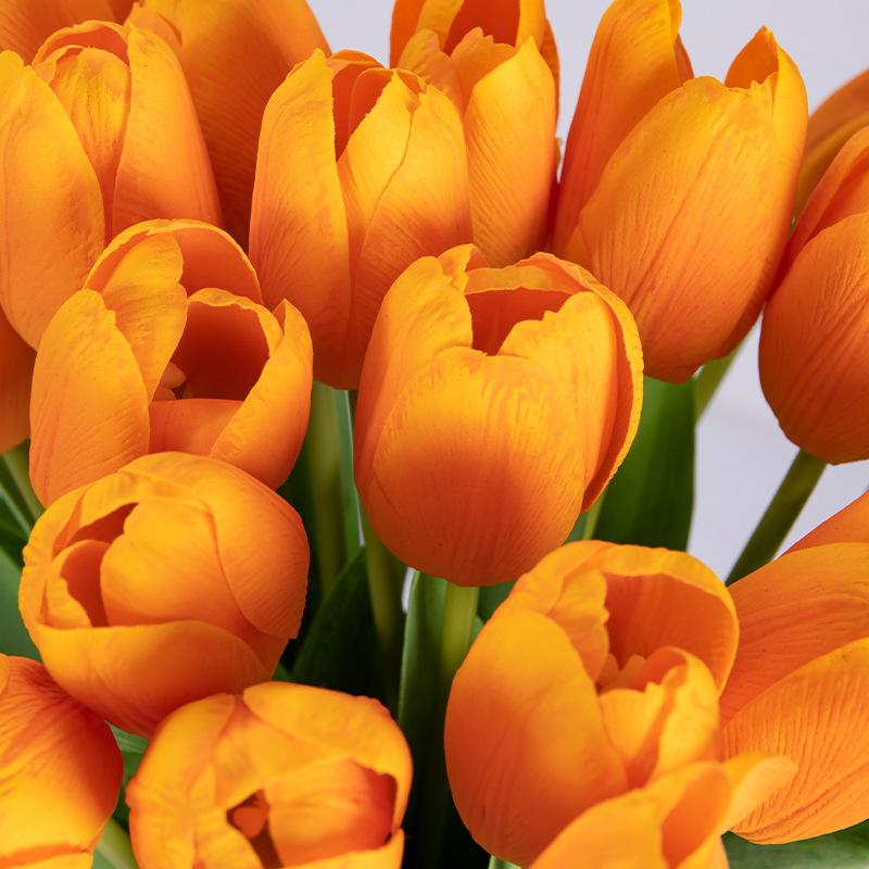 Künstliche Blumen mit feuchtigkeitsspendender Haptik, Tulpen, Künstliche Blumen, Heimdekorationsornamente, Seidenblumen, Requisiten für Hochzeitsfotografie
