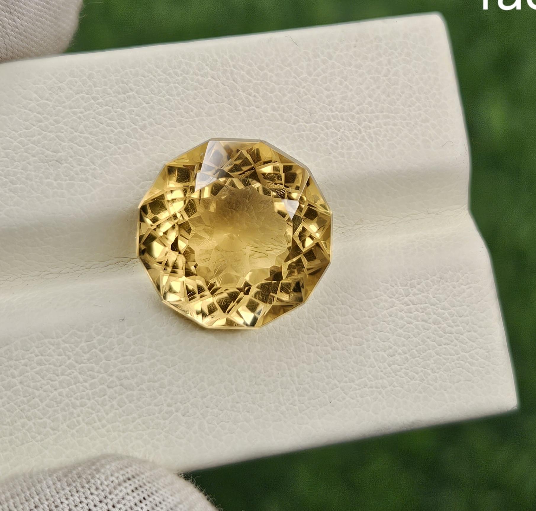 

Натуральный пивной кварц круглой формы, ограненный камень, свободный драгоценный камень для изготовления ювелирных изделий 10 карат. 13X13X8 мм жёлтый