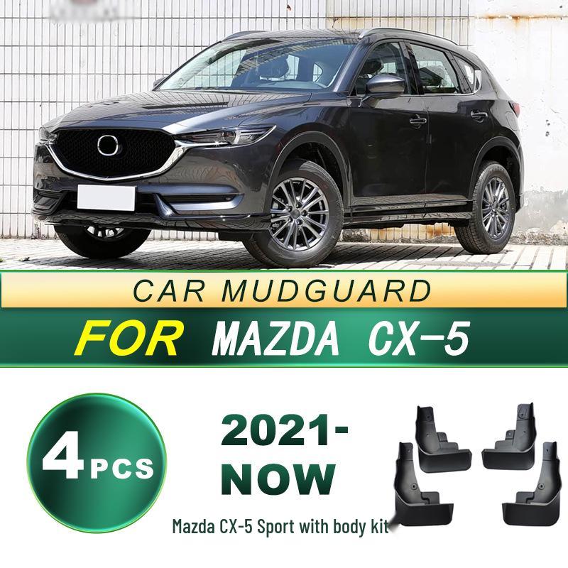 Compatible Mud Flaps for 21-NOW Mazda CX-5 Sport with Body Kit - Soft Rubber Car Tire Accessories