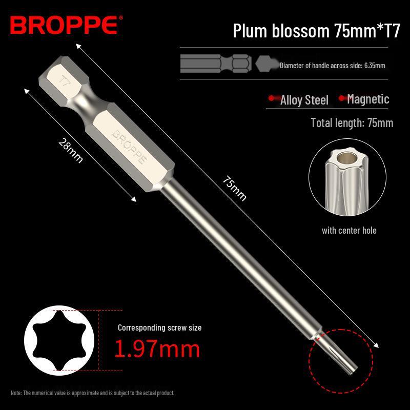 Plum Blossom Magnetic Drill and Screwdriver Bit Set