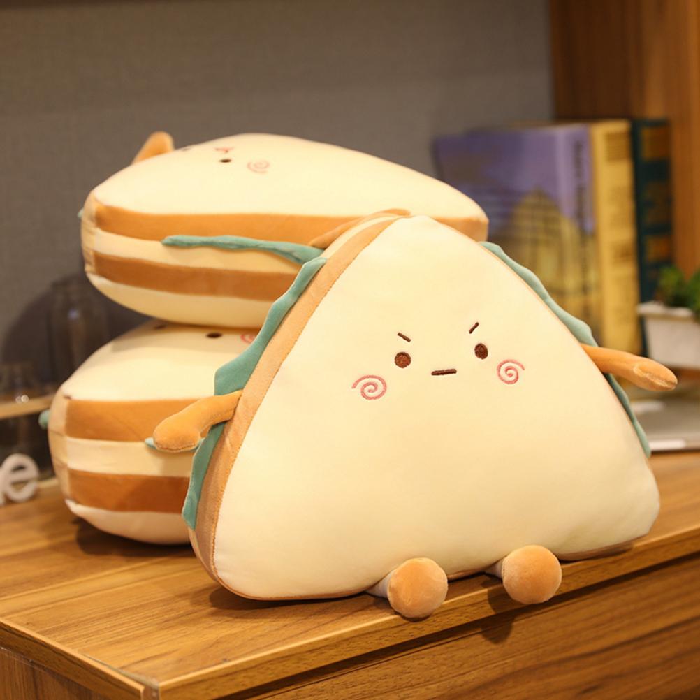Simulation Food Sandwich Cake Plush Toy Cute Bread Stuffed Doll Soft Pillow Sofa Bed Cushion