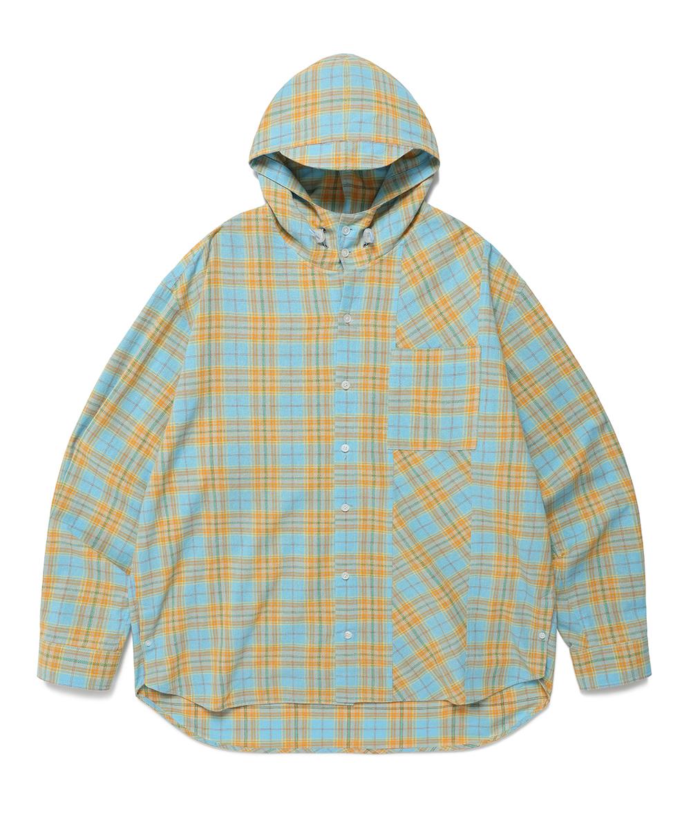 Cabisi Check Shirt Hoodie Blue(Cv2Esuw320A) Blue/M