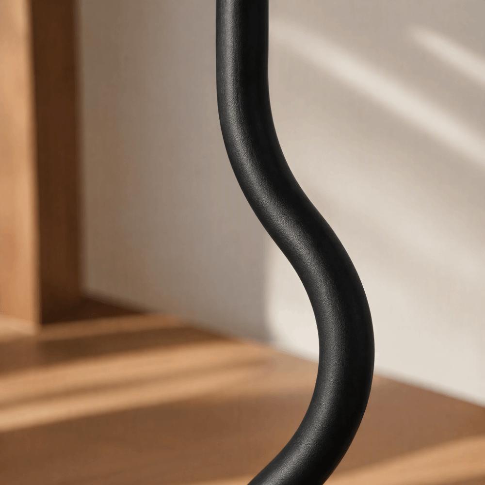 Wavy Curve Design Taper Candle Holder 14.45x3.19in Decorative Centerpiece for Wedding