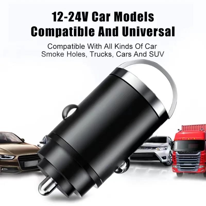 Mini PD 100W USB Car Charger Lighter Type C Car Charger Pull Ring Mobile Phone Super Fast Charging Car Charger For iPhone Xiaomi