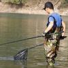 50cm Folding Fishing Brail Net Telescopic Fishing Landing Net Scoop Net Mini Stainless Steel Manual Fishing Brail Net