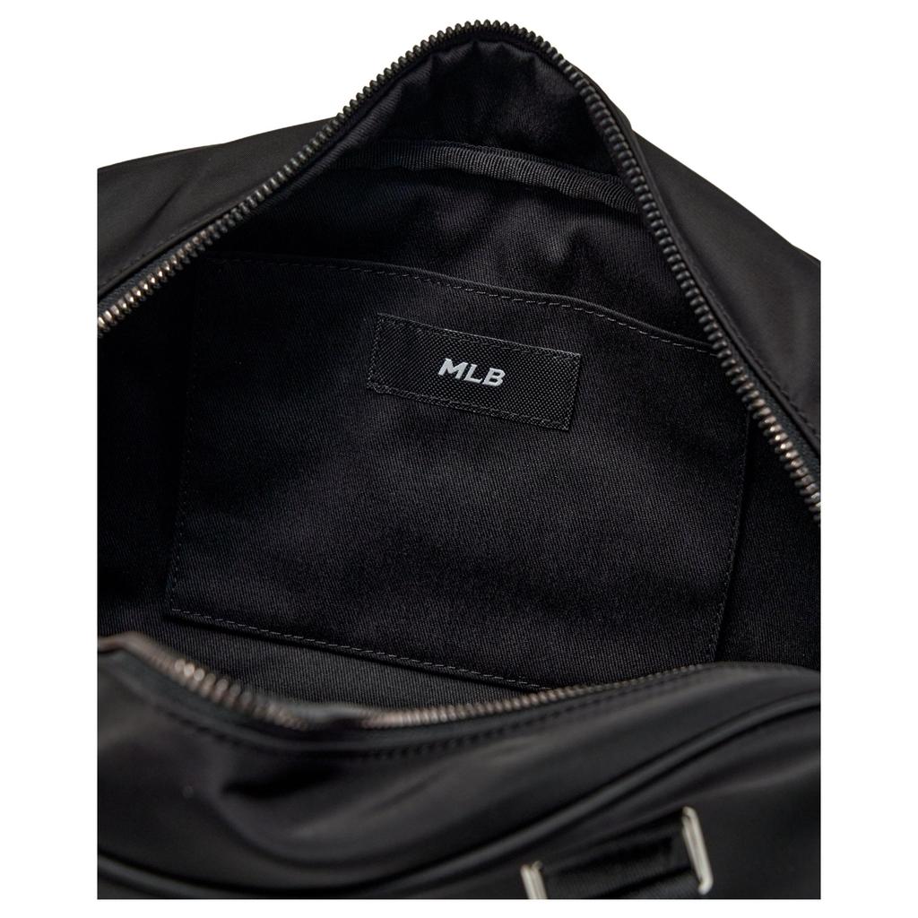 MLB Letter Print Nylon Shoulder Bag Unisex Shoulder Bag Black 3AORA016N