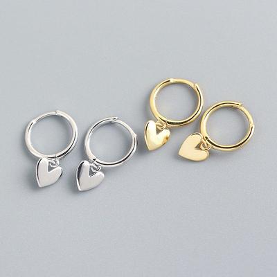 Love Heart Hoop Earrings Elegant Handmade Gifts Cute Jewelry Romantic Female