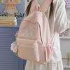 Women's Star Embroidered Backpack Junior Senior High School Schoolbag