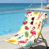 Süßes Flamingo Sommer Strandtuch – Übergröße Schnelltrocknend Sandfrei mit Sonnen- & Wassermelonen-Print