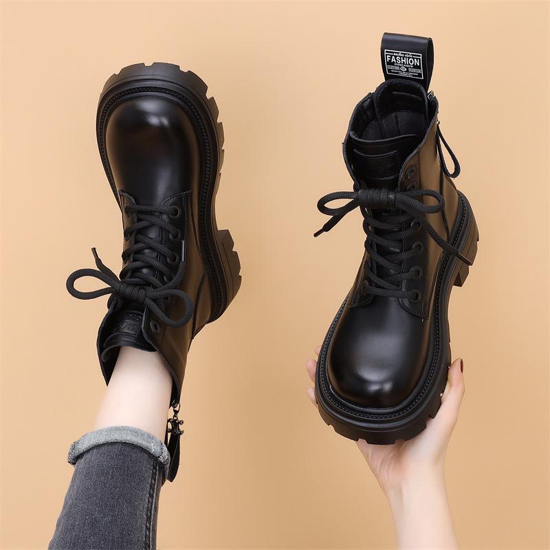 Short boots British style 2026 autumn and winter new popular thick soled short boots for women