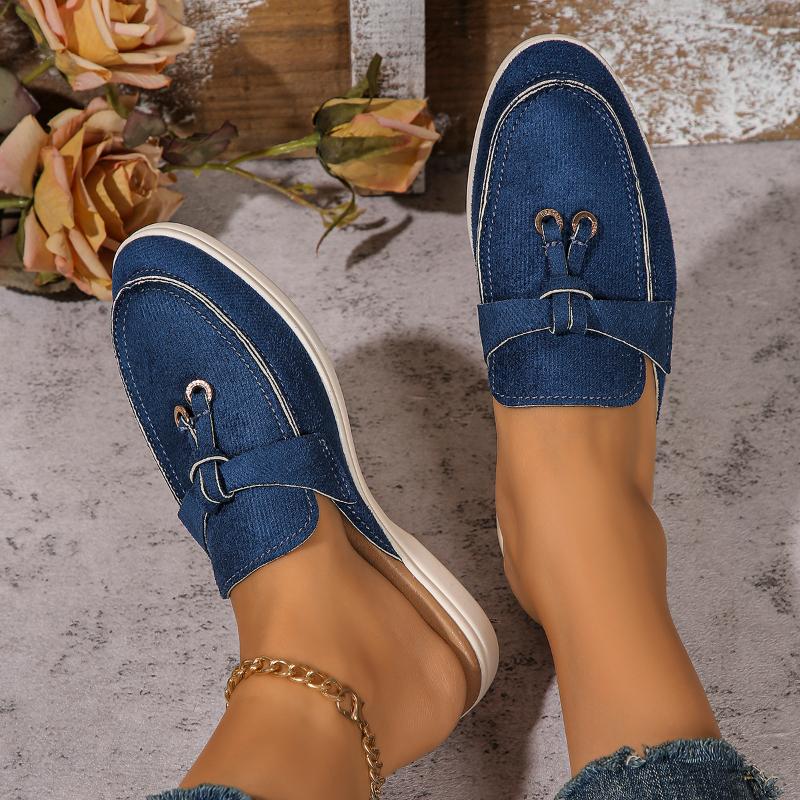 Fashion New Casual Loafers Fashion Women Metal Buckle Slipper Comfortable  Shoes