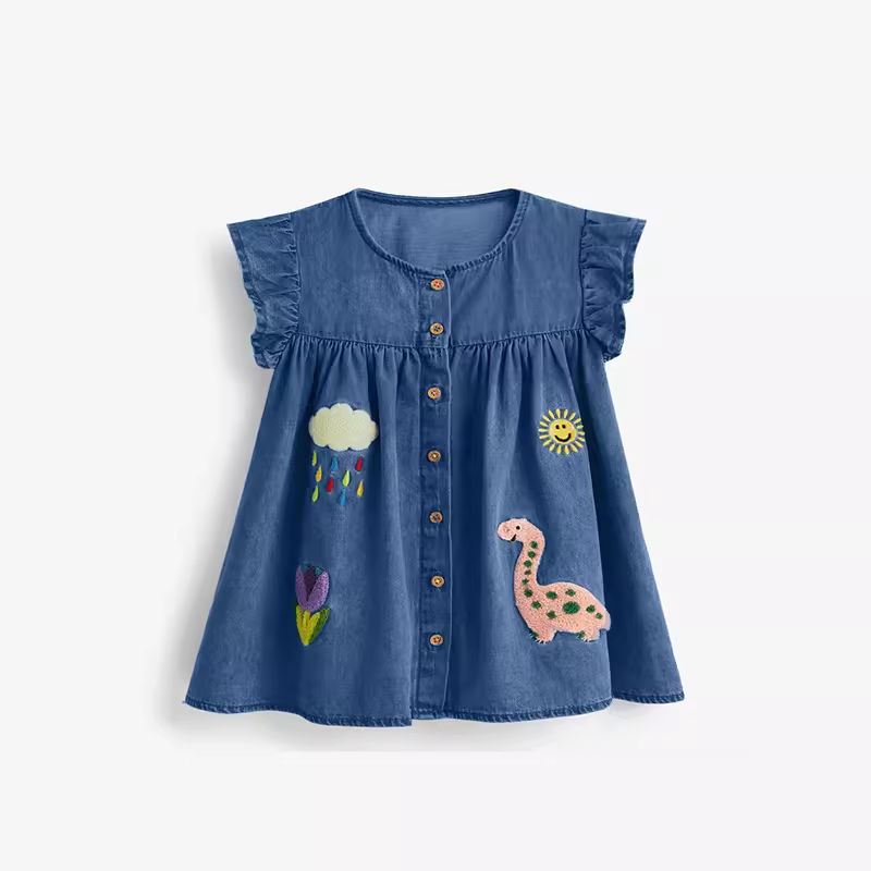 Children's Clothing Xiaofei Summer Fashionable Fashion Short Sleeve Dress