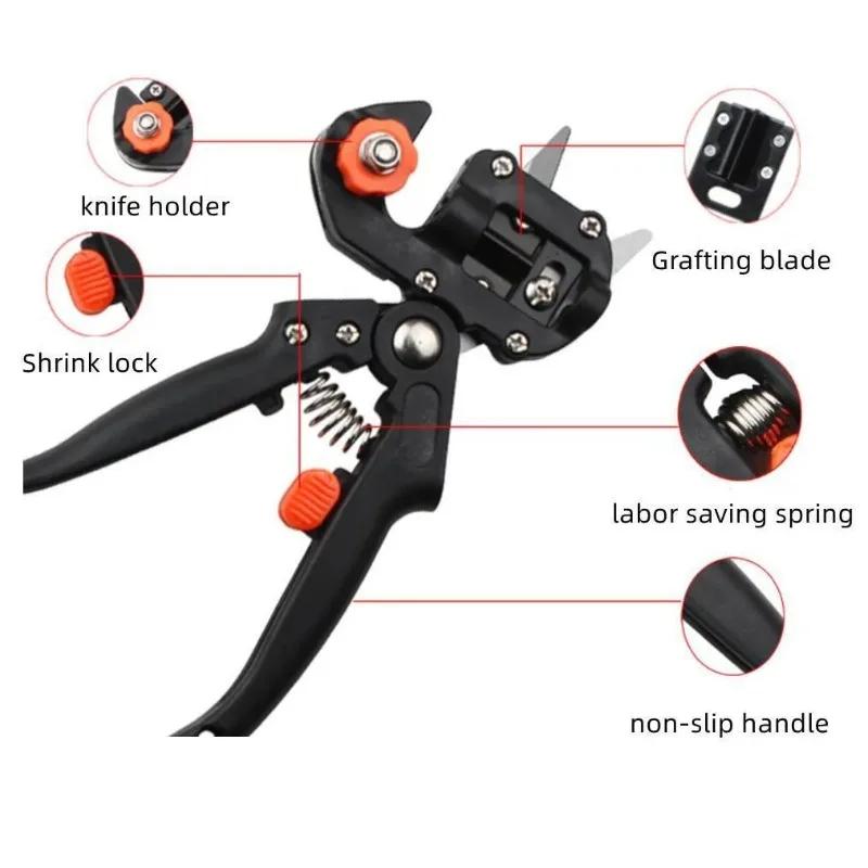Portable Handheld Grafting and Pruning Scissors Seedling Fruit Tree Transplantation Tool Multifunctional Horticultural Set Tool