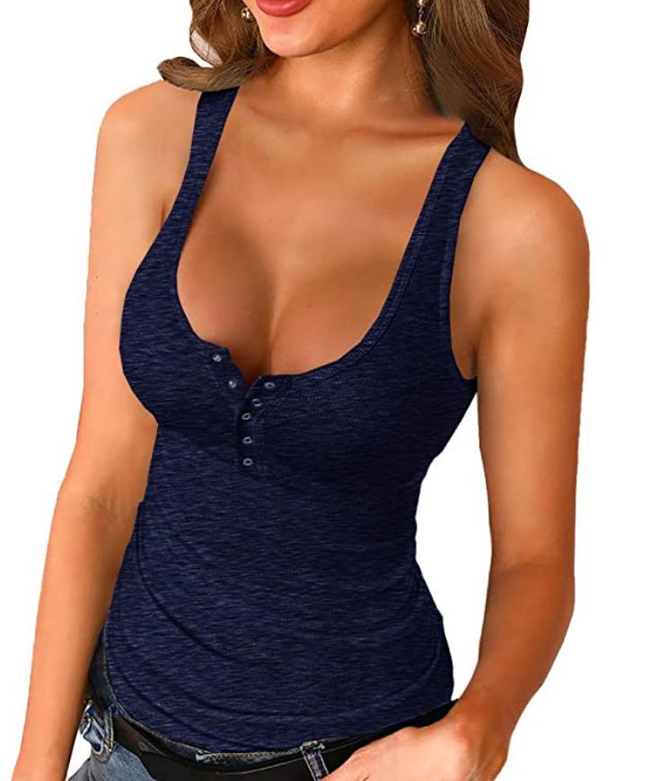2025 European and American Women's Summer Sexy Knitted Sling Tank Top