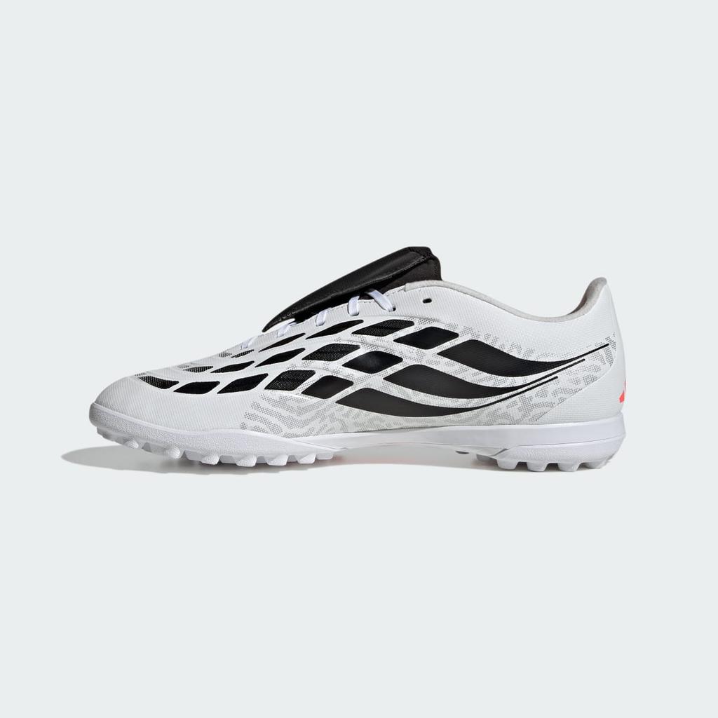 adidas PREDATOR CLUB Fold-Over Tongue Turf Football Boots IH2113 Unisex Performance Sports Shoes Cloud White / Solar Turbo / Core Black