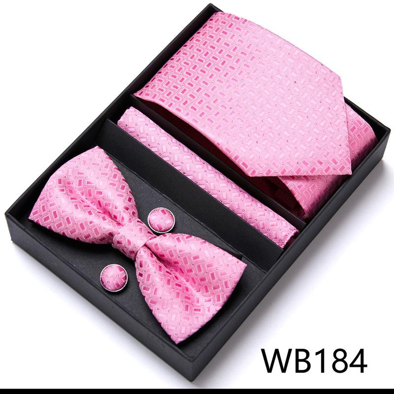 Conjunto de Corbata y Pajarita para Hombre Caja de Regalo Conjunto de 6 Piezas Corbata de Grupo Vestido de Negocios Corbata de Boda