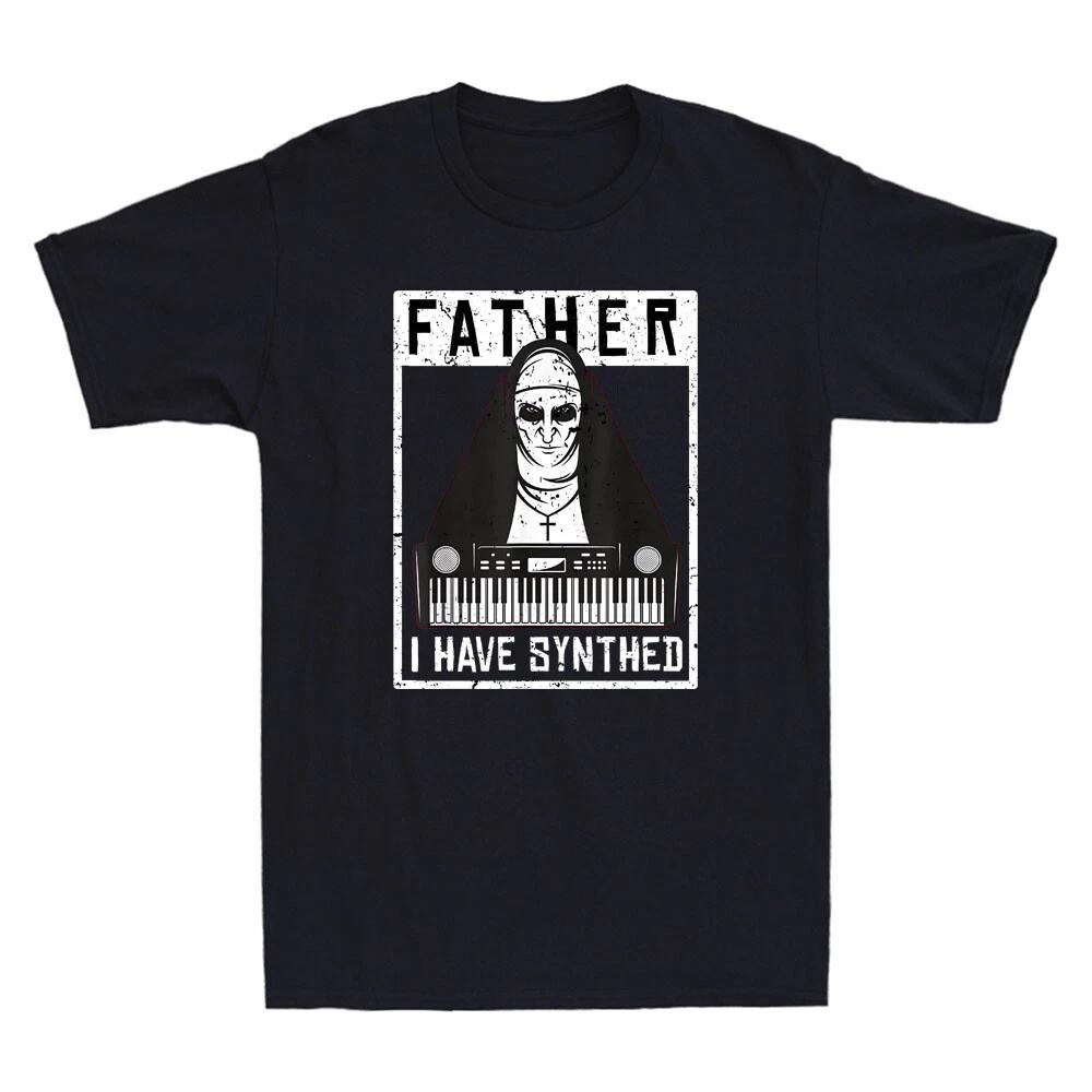 Nun God Synthesizer Synth Analog Keyboard Techno Electronic Vintage Mens T-Shirt XXXXL