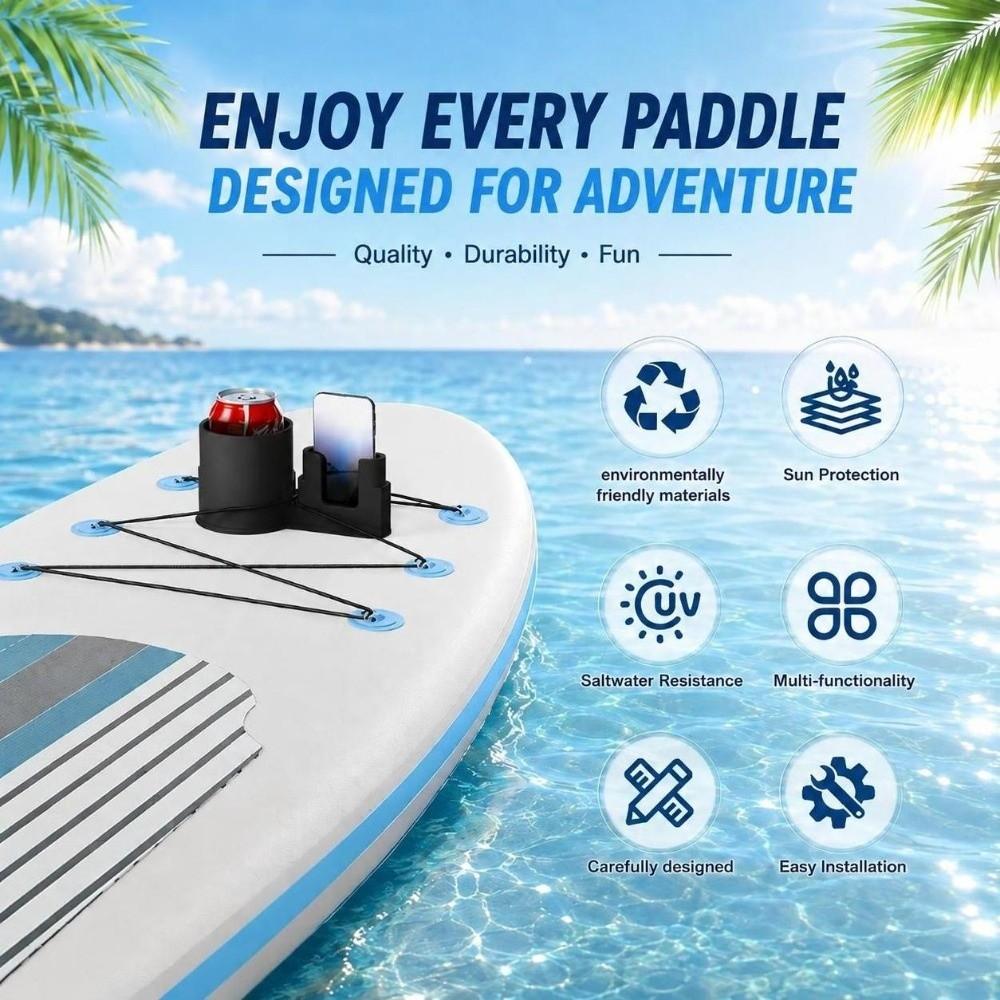 Plastic Paddle Board Cup Holder Paddle Board Storage Accessory for Storage Cups Phone Sunglasses