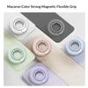 Double Ring Magnetic Ring Buckle Dopamine Color Mobile Phone Holder Magnetic Back Sticking Degree Rotating Desktop Magnetic Support