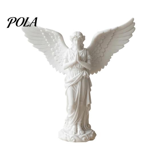 Decorative Angel Sculpture 3D Printed Praying Figurine, Retro Guardian Angle Statue, Elegant Statue Artistic Winged Women Decoration for Home Office,