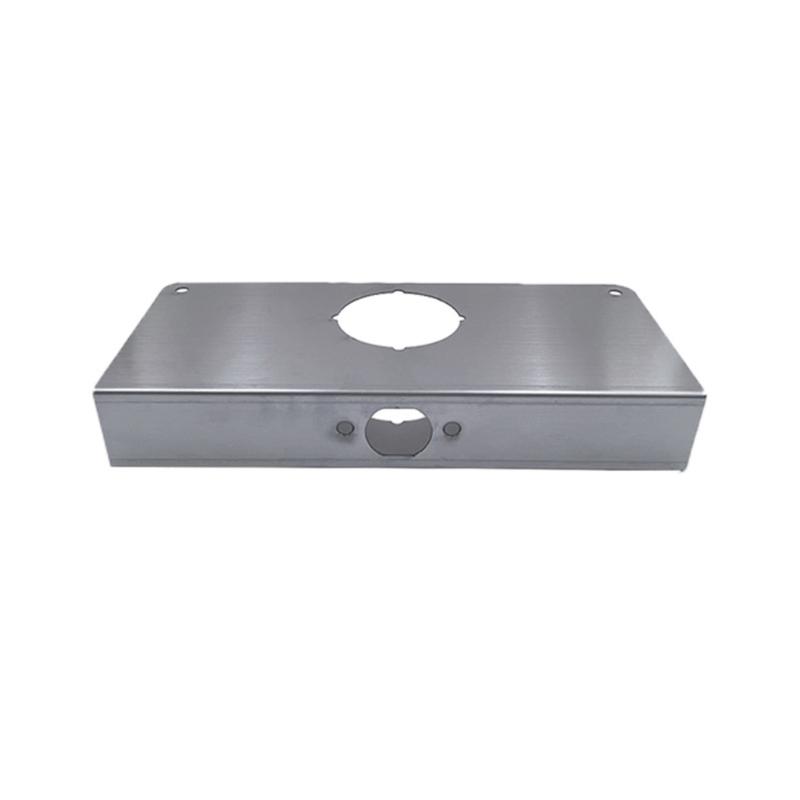 Stainless Steel Door Lock Reinforcement Plate Single Bore Hole Door Lock Plate for 1-3/8In Thick Doors Enduring