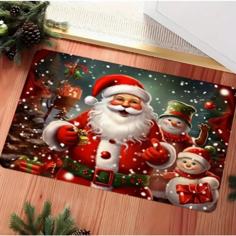 Santa Claus Christmas Gnome Door Mat Soft Carpet  Living Room Kitchen Bedroom Bathroom Room New Year Christmas Home Decor Carpet