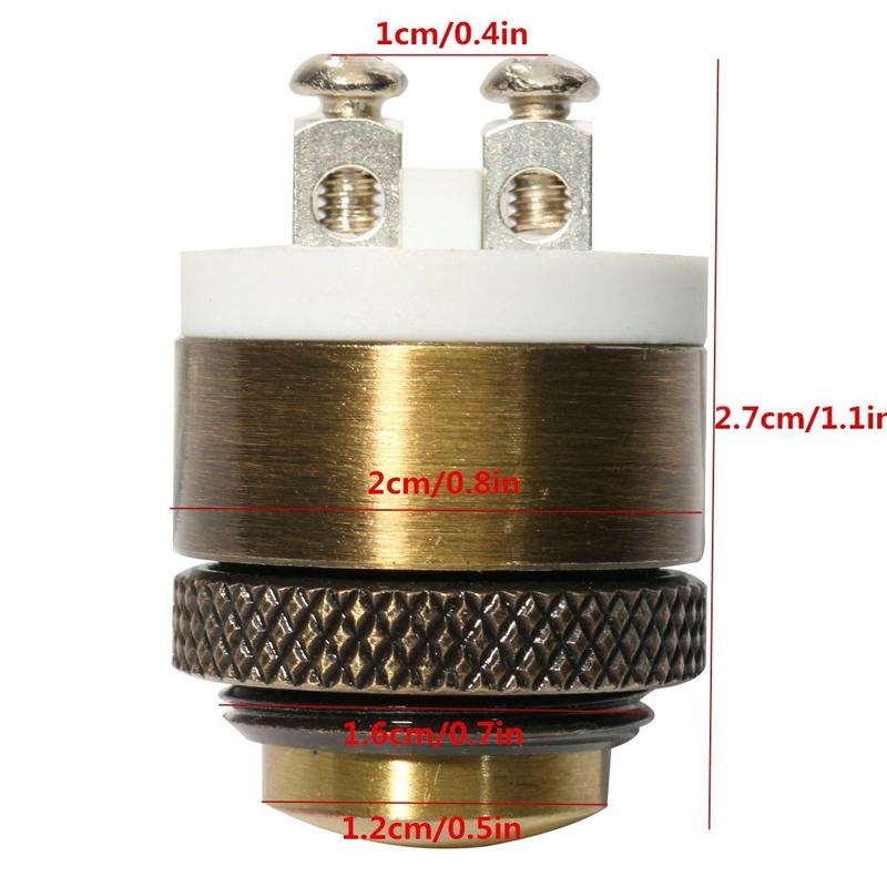 1.6 x 2.7cm Brass Metal Momentary Push Button Door Bell Doorbell Switch 16mm