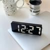 Ins Silent Night Light LED Digital Clock Minimalist Mirror Design for Desk