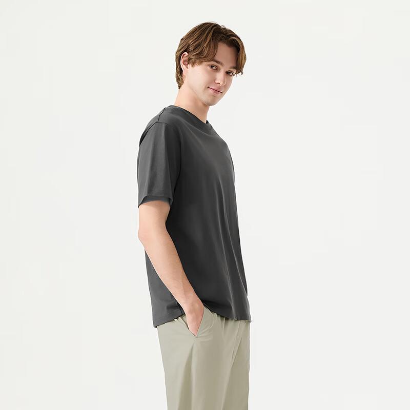 Tanbor Unisex Solid Round Neck Short Sleeve Tee TE5262260A