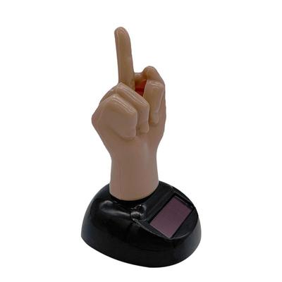 Solar Rocking Cartoon Finger Car Ornaments Finger Solar Powered Shaking Car Ornament Dashboard Decoration Interior Accessories