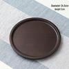Zhi Shi Walnut Bamboo Wood Round Serving Tray Set