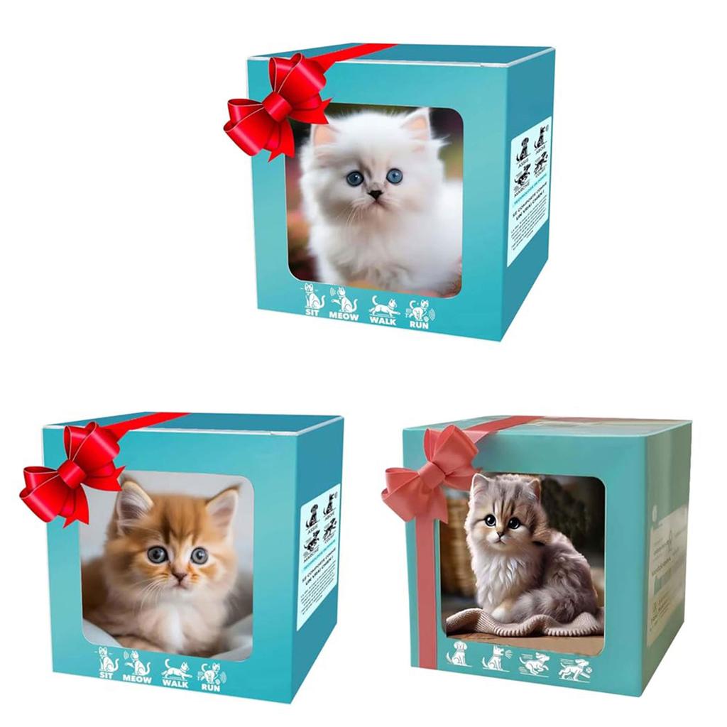 Interactive Robotic Plush Cat Toy With Intelligence Sensor And Traction Rope For Baby Craw Learning Lovely Comfort Toy