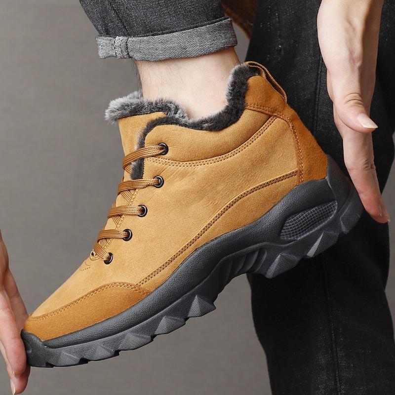 Men Snow Boots Winter Outdoor Shoes for Male Thick Sole Sneakers for Men Shoes Botines Tenis Keep Warm Fluff Mens Ankle Boots