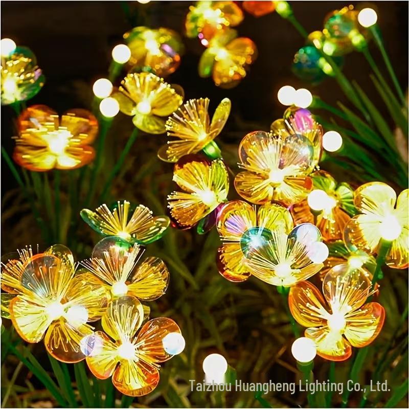 Solar Fiber Optic Butterfly Flower Colorful Garden Lamp - Outdoor Courtyard Decorative Landscape Lighting